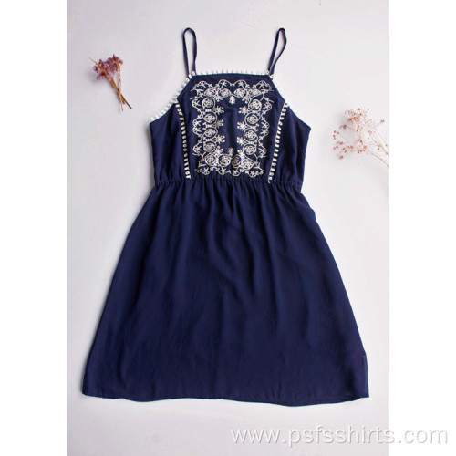 Women Mid-length Suspender Dress